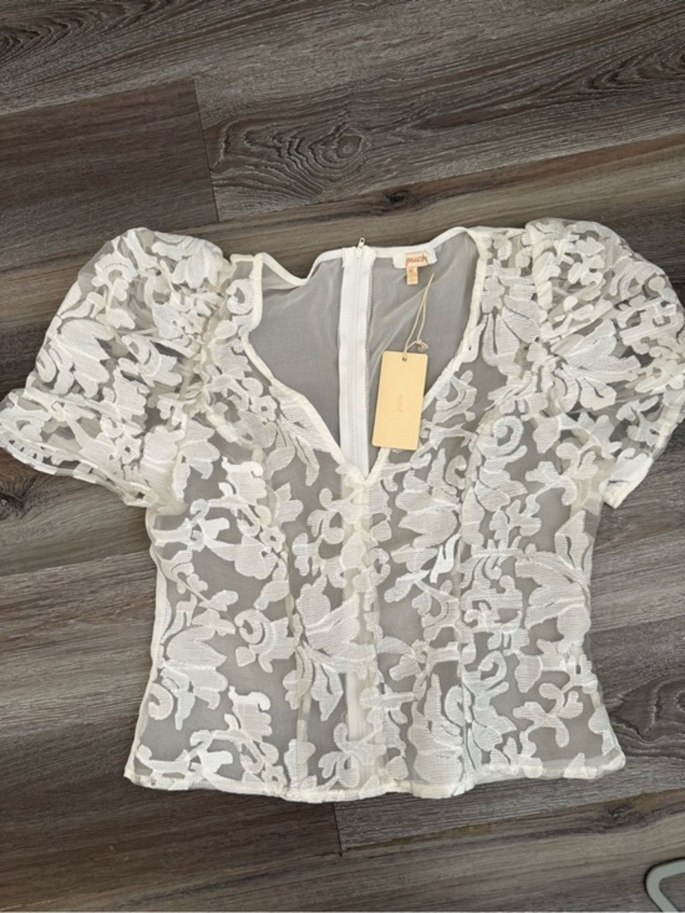 NWT Peach Crop Top Size XL